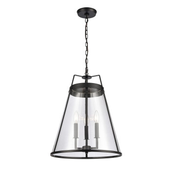 Judy 16 Wide 3Light Pendant Matte Black