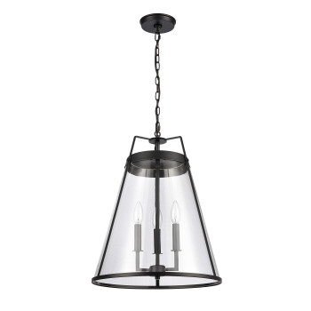 Judy 16 Wide 3Light Pendant Matte Black