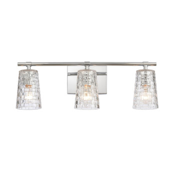 Lightweave 22 Wide 3Light Vanity Light Polished Nickel