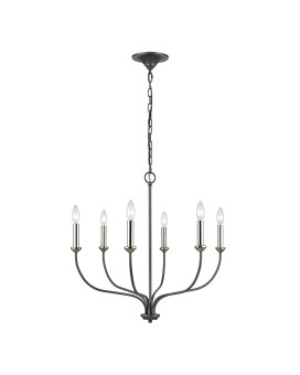 Madeline 2575 Wide 6Light Chandelier Dark Gray