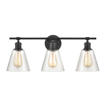 Scone 24 Wide 3Light Vanity Light Matte Black