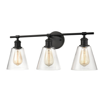 Scone 24 Wide 3Light Vanity Light Matte Black