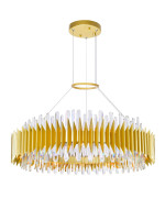 24 Light Chandelier With Satin Gold Finish