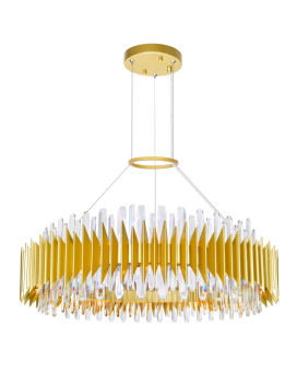 24 Light Chandelier With Satin Gold Finish