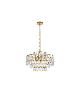 Mila 20 Inch Pendant In Brass