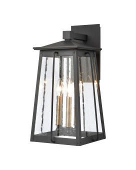 Kirkdale 19 High 3Light Outdoor Sconce Matte Black