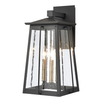 Kirkdale 19 High 3Light Outdoor Sconce Matte Black