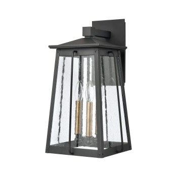 Kirkdale 19 High 3Light Outdoor Sconce Matte Black