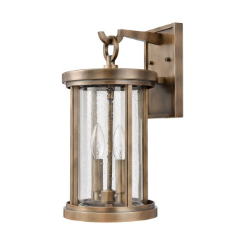 Brison 16 High 2Light Outdoor Sconce Vintage Brass