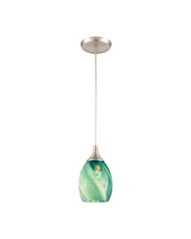 Caress 5 Wide 1Light Mini Pendant Satin Nickel