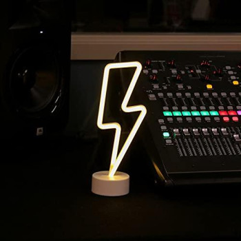 Led Neon Light Sign Room Decoration Usb Or Battery Powered Dorm Decor Lightning Bolt Ns1906010