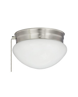 712 In 60W Flush Mount Ceiling Fixture In Brushed Nickel