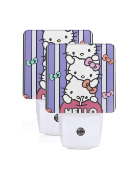 Hello Kitty Happy Led Night Light Lamp With Smart Sensor Dusk To Dawn Sensor Cool White Lights For Bathroom Hallway Decor Bedroo