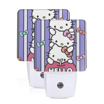 Hello Kitty Happy Led Night Light Lamp With Smart Sensor Dusk To Dawn Sensor Cool White Lights For Bathroom Hallway Decor Bedroo