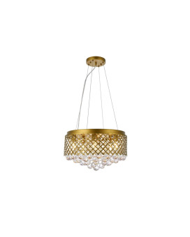 Tully 6 Lights Pendant In Brass