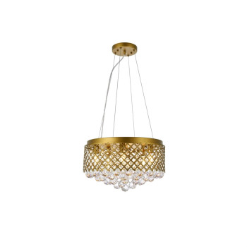 Tully 6 Lights Pendant In Brass