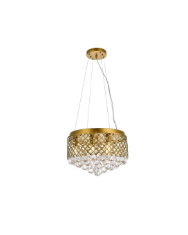 Tully 6 Lights Pendant In Brass