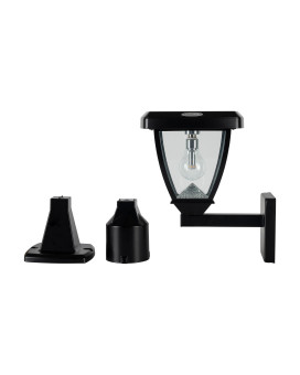 Inversee Bulb Solar Light Wallpier3 Fitter Mount Black