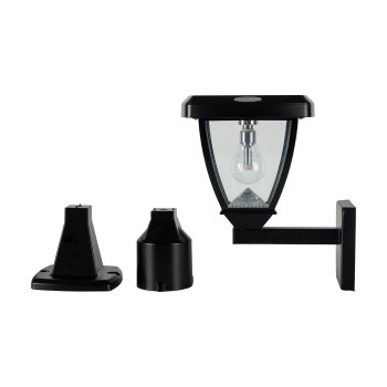 Inversee Bulb Solar Light Wallpier3 Fitter Mount Black