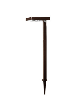 Gama Sonic Contemporary Square Solar Path Light With 3 Ground Stake Mounting Options Warm White Led Bronze 117I90480