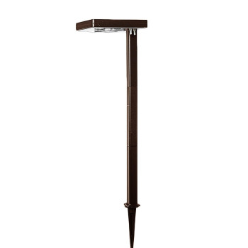 Gama Sonic Contemporary Square Solar Path Light With 3 Ground Stake Mounting Options Warm White Led Bronze 117I90480