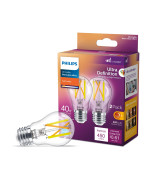 Philips Led Flickerfree Clear Dimmable A15 Light Bulb Eyecomfort Technology 450 Lumen Soft White 2700K 5W40W E26 B