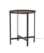 Sandrille Round End Table W Led Lighting