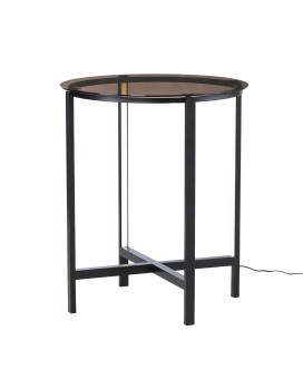 Sandrille Round End Table W Led Lighting