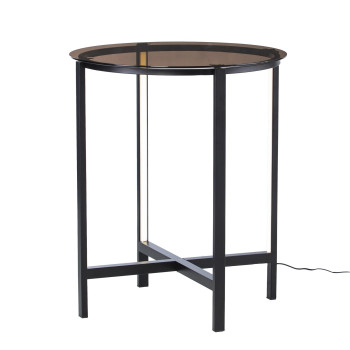 Sandrille Round End Table W Led Lighting