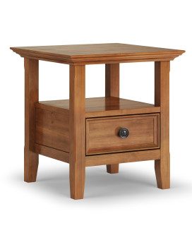 Amherst Solid Wood End Table In Light Golden Brown