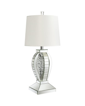 Klein Table Lamp With Drum Shade White And Mirror