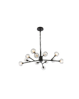 Graham 12 Light Pendant In Black