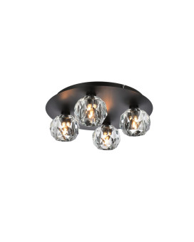 Graham 4 Light Ceiling Lamp In Black