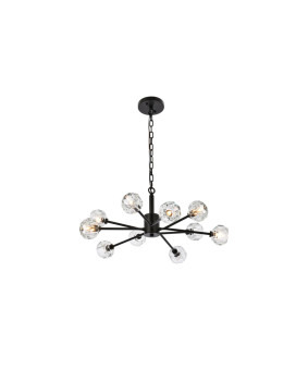 Graham 10 Light Pendant In Black