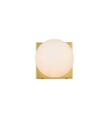 Jaylin 1 Light Brass And Frosted White Bath Sconce