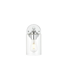 Mayson 1 Light Chrome And Clear Bath Sconce