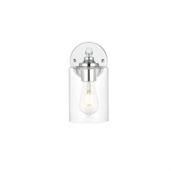 Mayson 1 Light Chrome And Clear Bath Sconce