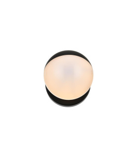 Majesty 1 Light Black And Frosted White Bath Sconce