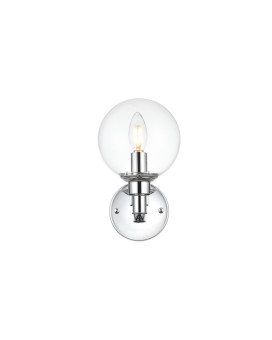 Jaelynn 1 Light Chrome And Clear Bath Sconce