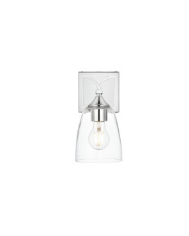 Harris 1 Light Chrome And Clear Bath Sconce