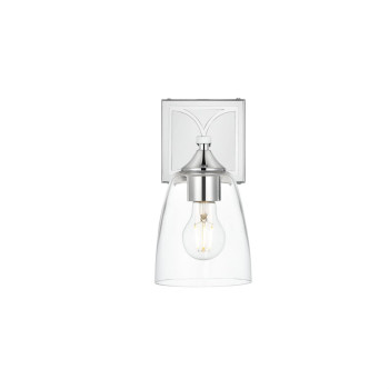 Harris 1 Light Chrome And Clear Bath Sconce