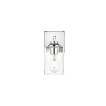 Ronnie 1 Light Chrome And Clear Bath Sconce