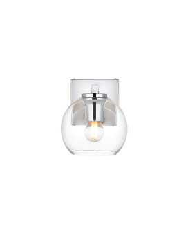 Juelz 1 Light Chrome And Clear Bath Sconce