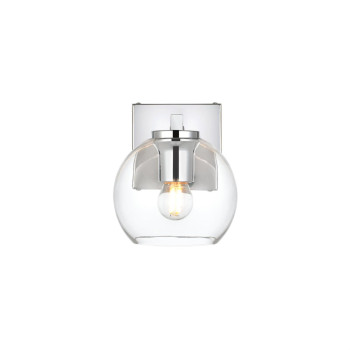 Juelz 1 Light Chrome And Clear Bath Sconce