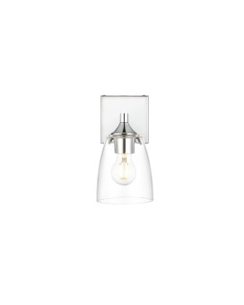 Gianni 1 Light Chrome And Clear Bath Sconce