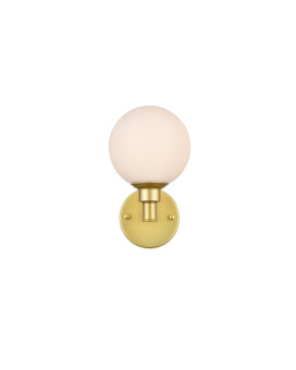 Cordelia 1 Light Brass And Frosted White Bath Sconce