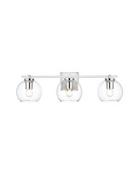 Juelz 3 Light Chrome And Clear Bath Sconce