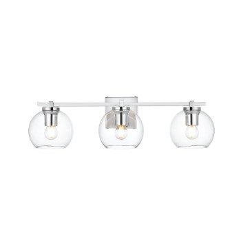 Juelz 3 Light Chrome And Clear Bath Sconce