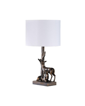 1975 In Capreolus Bronze Western Roe Deers Polyresin Table Lamp