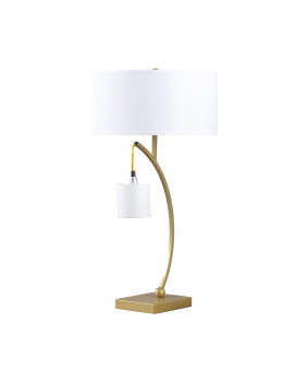 285 In Contemporary Dual Gold Arc With Hanging Pendelum Lamp Metal Table Lamp